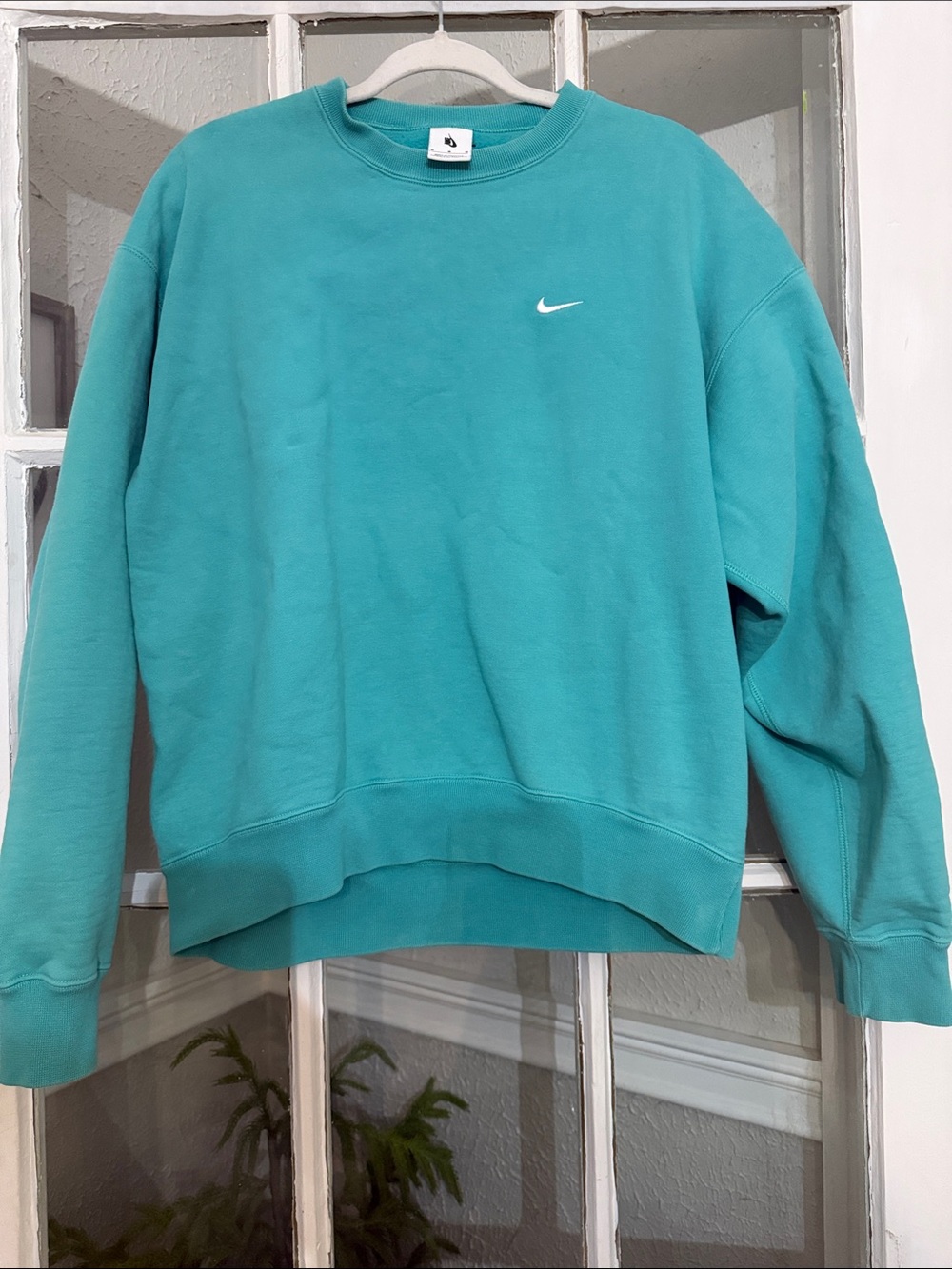 Nike NikeLab NRG Solo Swoosh Fleece Crewneck Washed Teal M